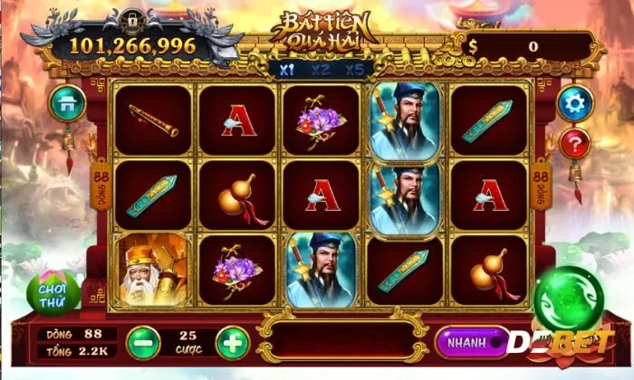 Một số biểu tượng trong game Bát Tiên Quá Hải Debet