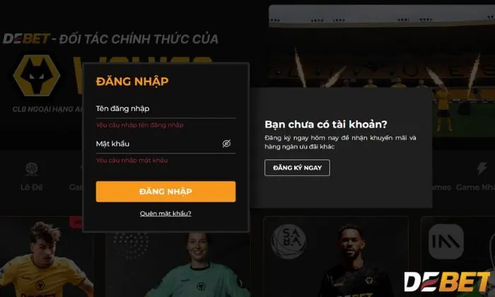 Đăng nhập vô cùng đơn giản khi tham gia 