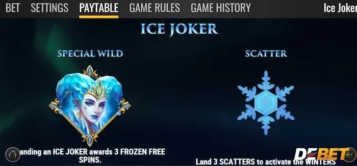 Tính năng đặc biệt trong Ice Joker Debet