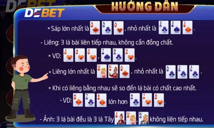 Phân cao thấp trong Liêng Debet