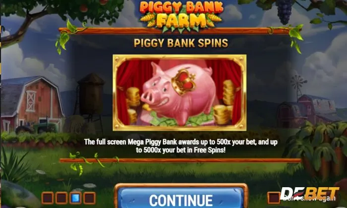 Luật chơi Piggy Bank Farm của Debet dễ hiểu