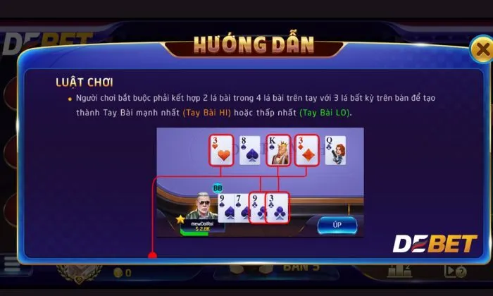 Luật chơi Poker Omaha Debet mới lạ