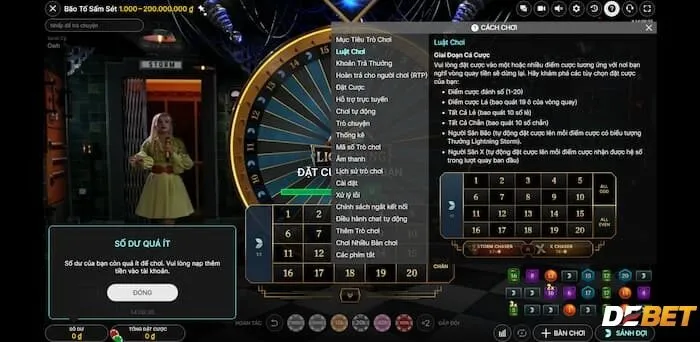 Quy tắc cá cược Roulette Debet