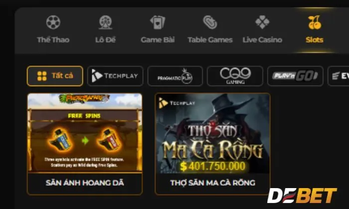 Cách tham gia slot game Săn Ảnh Hoang Dã Debet