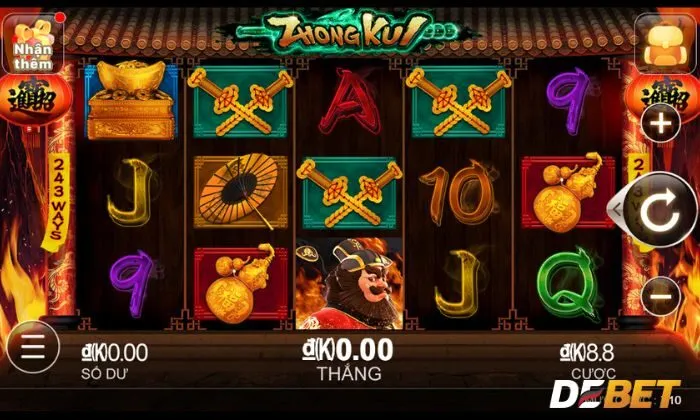 Zhong Kui Debet là một trò chơi slot hấp dẫn với cấu trúc 5 guồng quay và 3 hàng